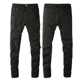 Jeans Men's High Street Fashion Brand Street Ripped Jeans